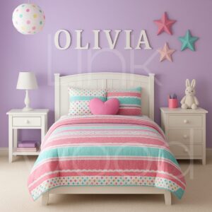 Starlight Charm – Personalized Kids Bed Set
